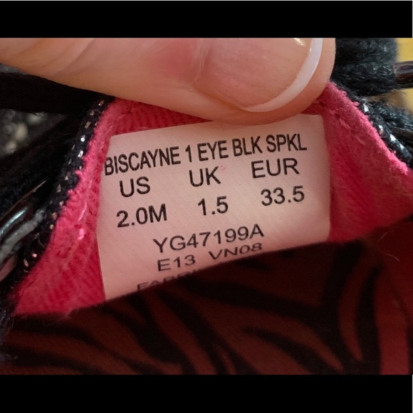 Sperry “Biscayne” Sparkly Boat Shoe Sz 2 - Picture 4 of 7